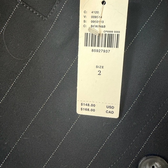 by Anthropologie Asymmetrical Menswear Mini Skirt size 2 nwt - Picture 3 of 11